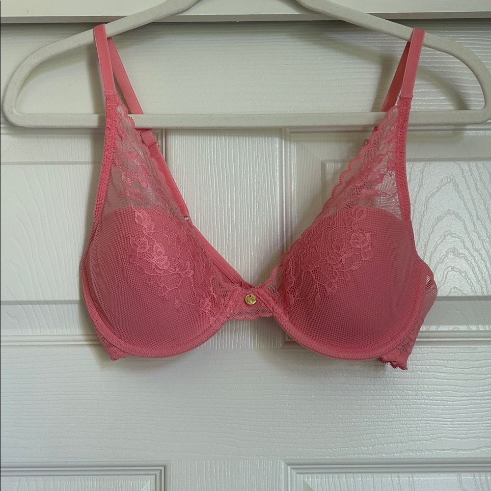 Natori Pink Lace Underwire Bra, 34C